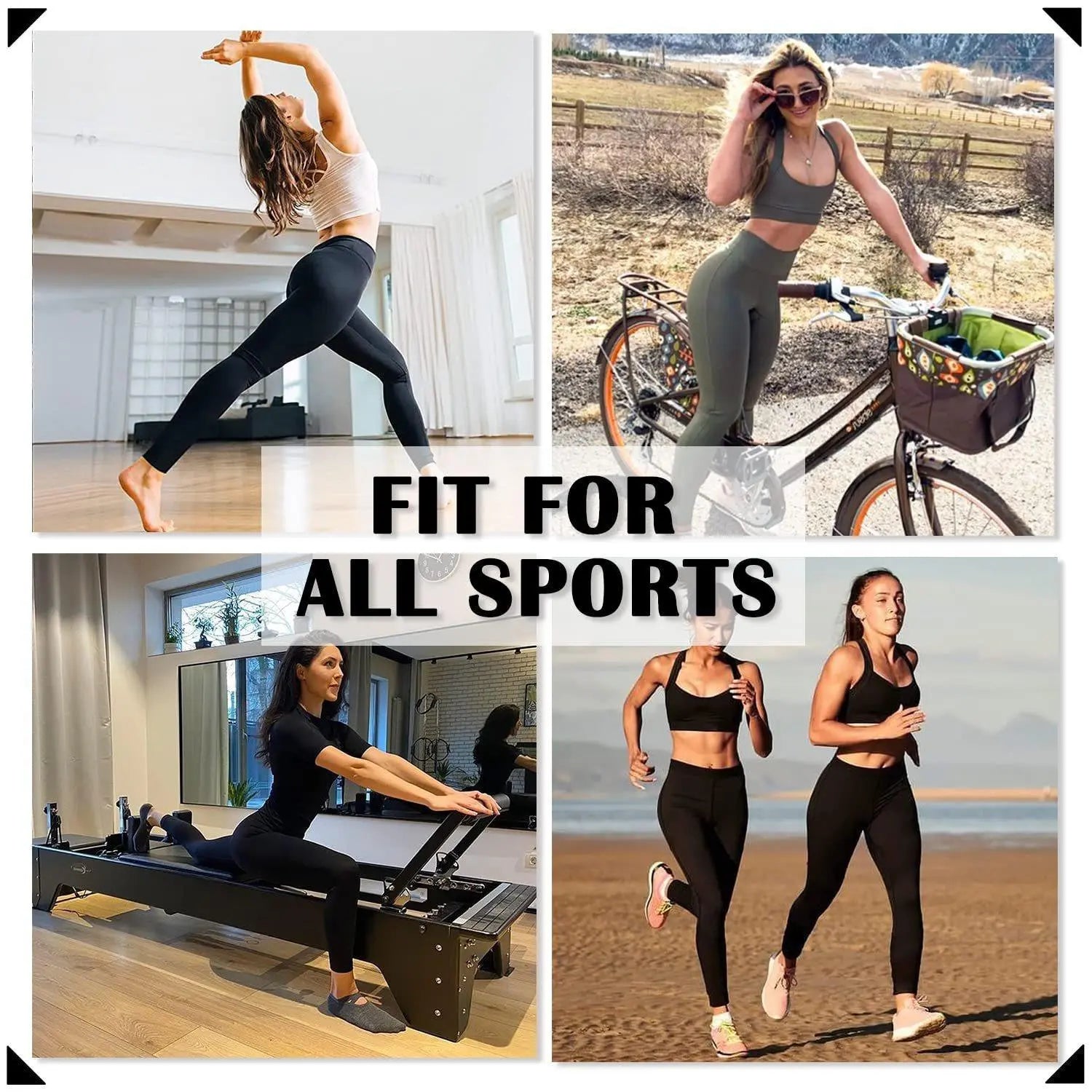 Female High-Waisted Full-Length Nylon Blend Shaping Sporty Chic Sports Bottoms - Tummy-Control, Stretchy Snug, Moisture-Wicking, Breathable, Durable, Quick-Dry Synthetics for Yoga, Gym, Run (Black)
